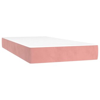 Pocketveringmatras 100x220x20 cm fluweel roze 2