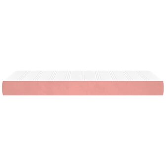 Pocketveringmatras 100x220x20 cm fluweel roze 4