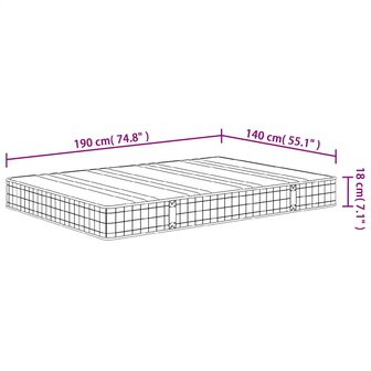 Binnenveringmatras middelhard 140x190 cm 9