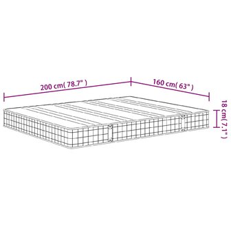 Binnenveringmatras middelhard 160x200 cm 7