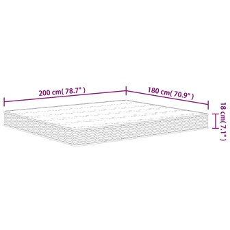Binnenveringmatras middelhard 180x200 cm 7