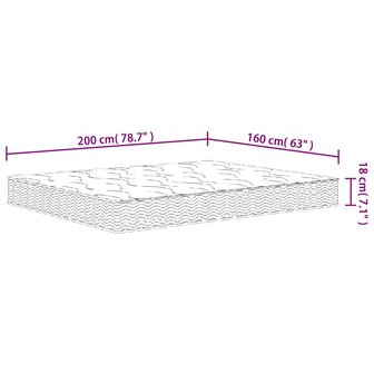 Binnenveringmatras middelhard 160x200 cm 7