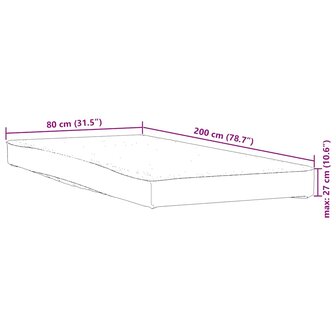Matrasbeschermer waterdicht 80x200 cm wit 7