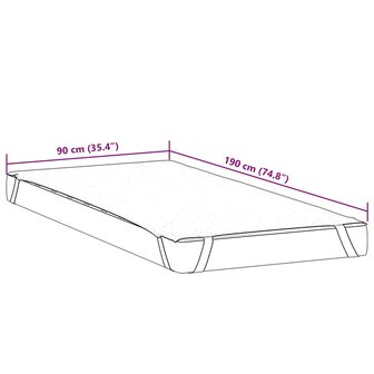 Matrasbeschermer waterdicht 90x190 cm wit 6