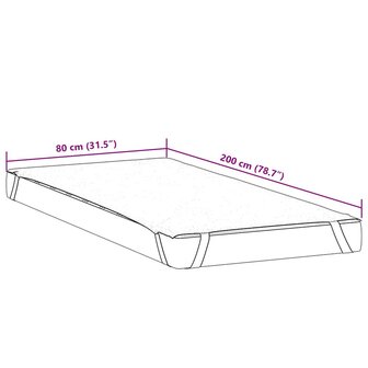 Matrasbeschermer waterdicht 80x200 cm wit 7