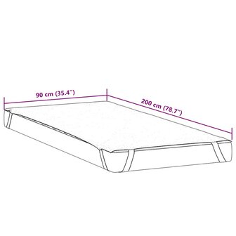 Matrasbeschermer waterdicht 90x200 cm wit 6
