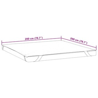 Matrasbeschermer waterdicht 200x200 cm wit 7