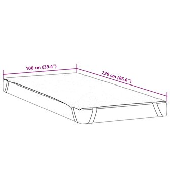 Matrasbeschermer waterdicht 100x220 cm wit 7