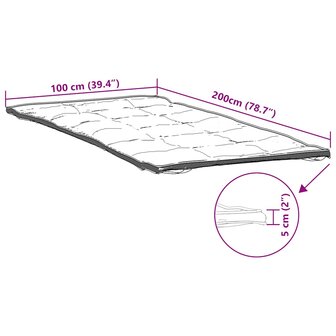 Matrasbeschermer 100x200 cm wit 7