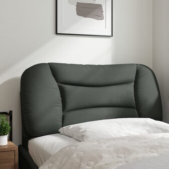 Hoofdbordkussen 80 cm stof donkergrijs 3