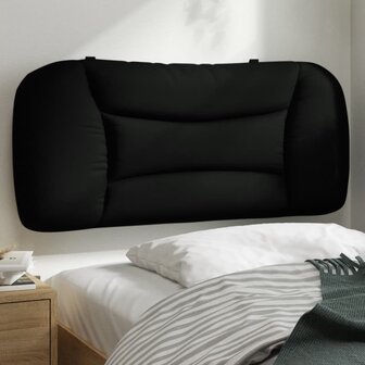 Hoofdbordkussen 80 cm stof zwart 1