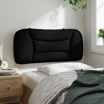 Hoofdbordkussen 80 cm stof zwart 4