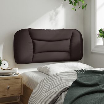 Hoofdbordkussen 80 cm stof donkerbruin 4