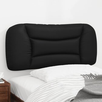 Hoofdbordkussen 80 cm kunstleer zwart 1