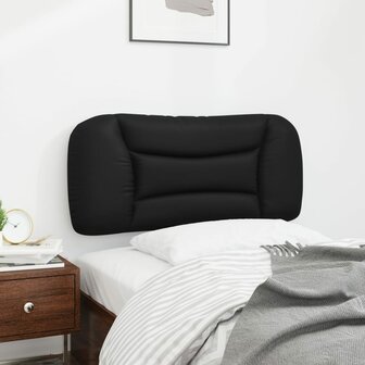 Hoofdbordkussen 80 cm kunstleer zwart 4