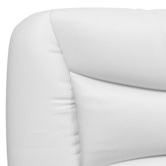 Hoofdbordkussen 80 cm kunstleer wit 8