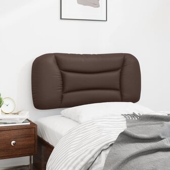 Hoofdbordkussen 80 cm kunstleer bruin 4