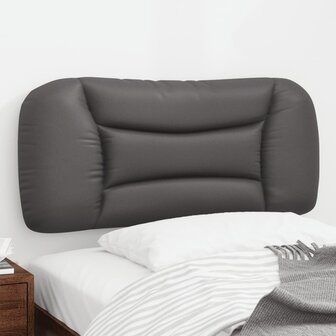 Hoofdbordkussen 80 cm kunstleer grijs  1
