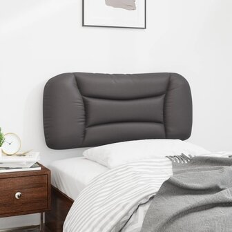 Hoofdbordkussen 80 cm kunstleer grijs  4