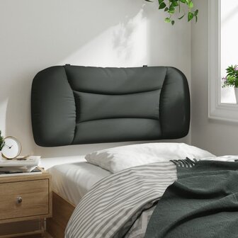 Hoofdbordkussen 90 cm stof donkergrijs 4
