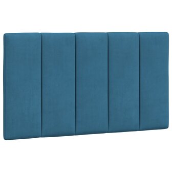 Hoofdbordkussen 90 cm fluweel blauw 2