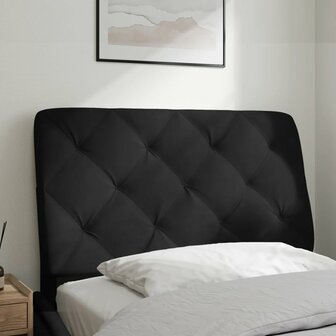 Hoofdbordkussen 80 cm fluweel zwart 3