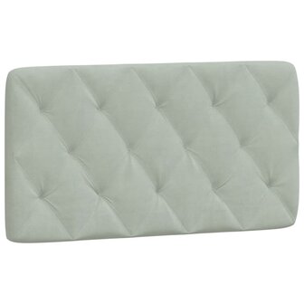 Hoofdbordkussen 100 cm velvet lichtgrijs 2