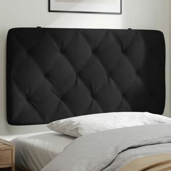 Hoofdbordkussen 100 cm fluweel zwart 1