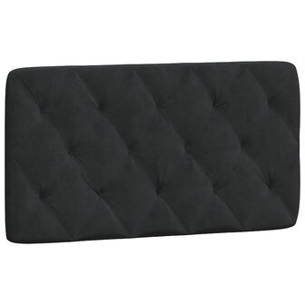 Hoofdbordkussen 100 cm fluweel zwart 2
