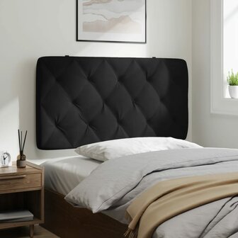 Hoofdbordkussen 100 cm fluweel zwart 4