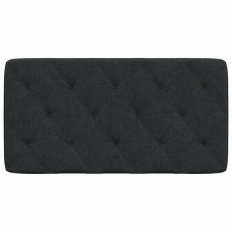 Hoofdbordkussen 100 cm fluweel zwart 5