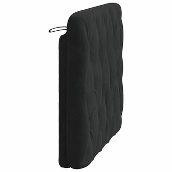 Hoofdbordkussen 100 cm fluweel zwart 6