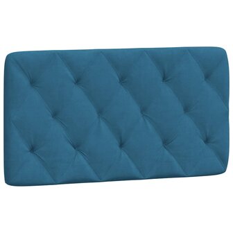 Hoofdbordkussen 100 cm fluweel blauw 2