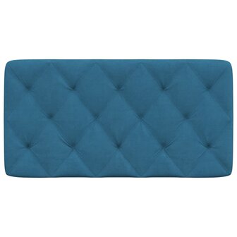 Hoofdbordkussen 100 cm fluweel blauw 5