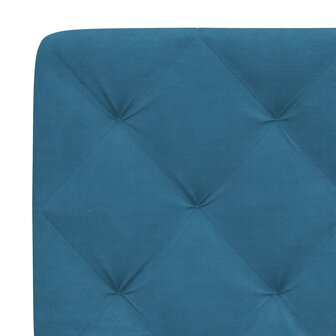 Hoofdbordkussen 100 cm fluweel blauw 8
