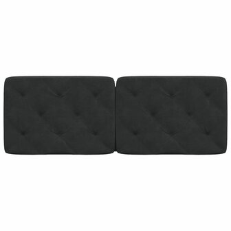 Hoofdbordkussen 120 cm fluweel zwart 5