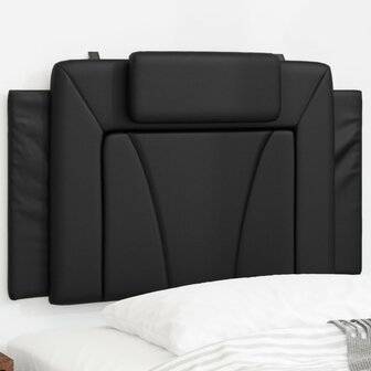 Hoofdbordkussen 90 cm kunstleer zwart 1