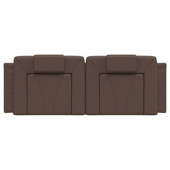 Hoofdbordkussen 120 cm kunstleer bruin 5
