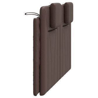 Hoofdbordkussen 120 cm kunstleer bruin 6