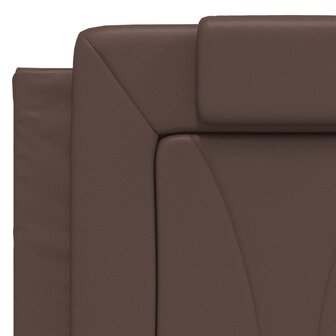 Hoofdbordkussen 120 cm kunstleer bruin 8