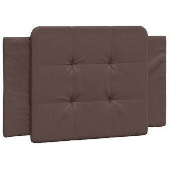 Hoofdbordkussen 80 cm kunstleer bruin 2