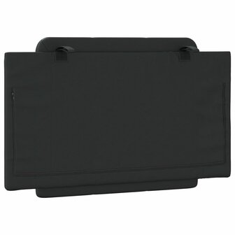 Hoofdbordkussen 90 cm kunstleer zwart 6