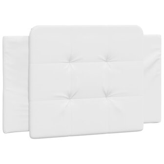 Hoofdbordkussen 90 cm kunstleer wit 2
