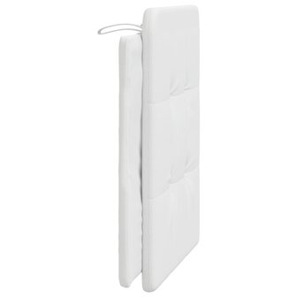 Hoofdbordkussen 90 cm kunstleer wit 5
