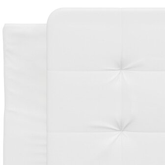 Hoofdbordkussen 90 cm kunstleer wit 7