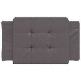 Hoofdbordkussen 90 cm kunstleer grijs 4