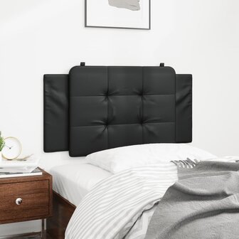 Hoofdbordkussen 100 cm kunstleer zwart 3