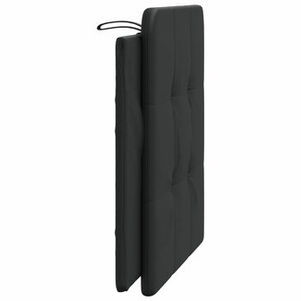 Hoofdbordkussen 100 cm kunstleer zwart 5