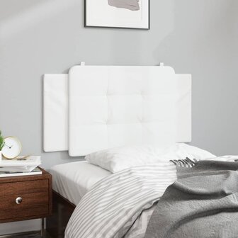 Hoofdbordkussen 100 cm kunstleer wit 3