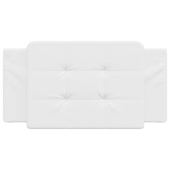 Hoofdbordkussen 100 cm kunstleer wit 4
